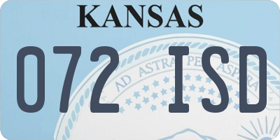 KS license plate 072ISD
