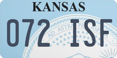 KS license plate 072ISF