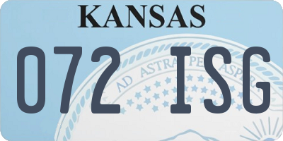 KS license plate 072ISG