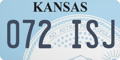 KS license plate 072ISJ