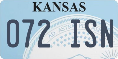 KS license plate 072ISN