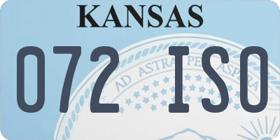 KS license plate 072ISO
