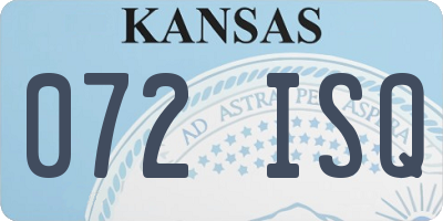 KS license plate 072ISQ