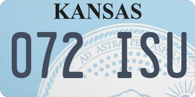 KS license plate 072ISU