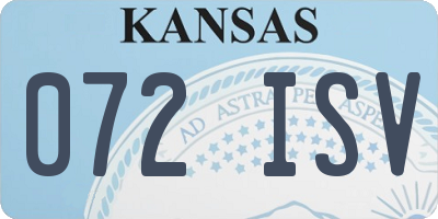 KS license plate 072ISV