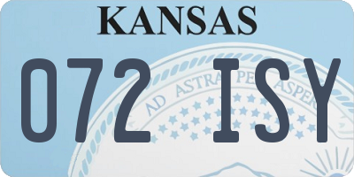 KS license plate 072ISY