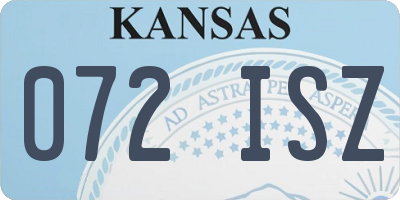 KS license plate 072ISZ