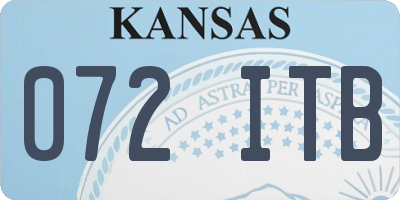 KS license plate 072ITB