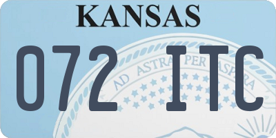 KS license plate 072ITC