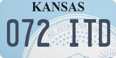 KS license plate 072ITD