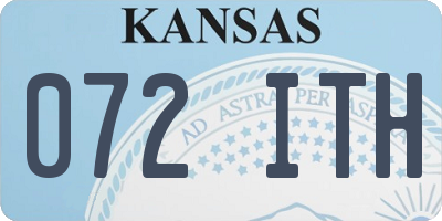 KS license plate 072ITH
