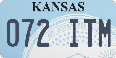 KS license plate 072ITM