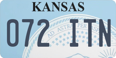 KS license plate 072ITN
