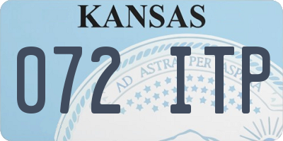 KS license plate 072ITP