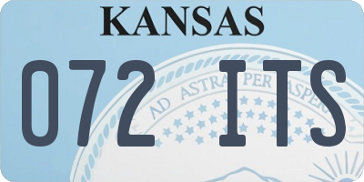 KS license plate 072ITS