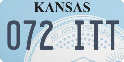 KS license plate 072ITT