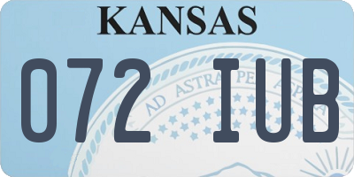 KS license plate 072IUB