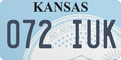 KS license plate 072IUK