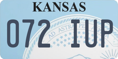 KS license plate 072IUP