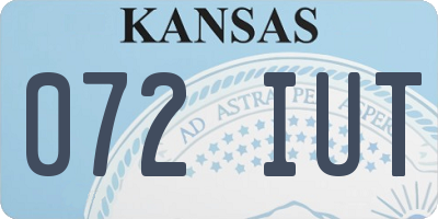 KS license plate 072IUT