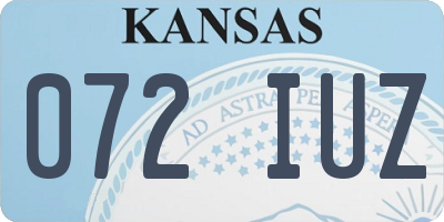 KS license plate 072IUZ