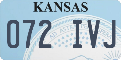 KS license plate 072IVJ