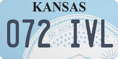 KS license plate 072IVL