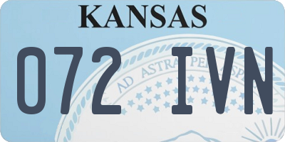 KS license plate 072IVN