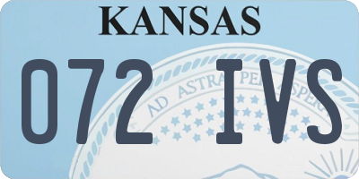 KS license plate 072IVS