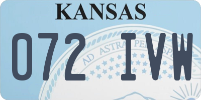 KS license plate 072IVW