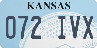KS license plate 072IVX