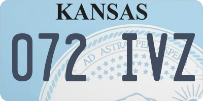 KS license plate 072IVZ
