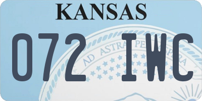 KS license plate 072IWC