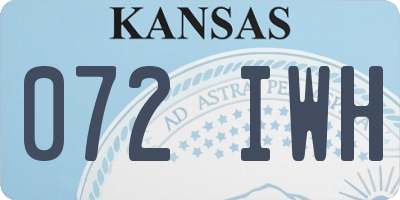 KS license plate 072IWH