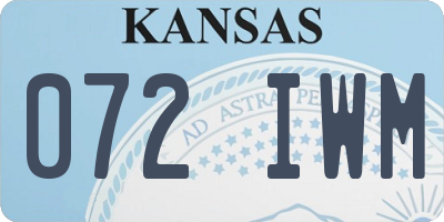 KS license plate 072IWM