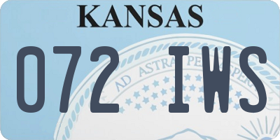 KS license plate 072IWS