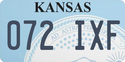 KS license plate 072IXF