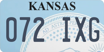 KS license plate 072IXG