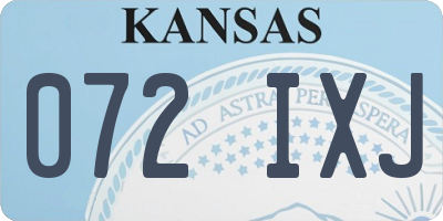 KS license plate 072IXJ