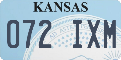 KS license plate 072IXM