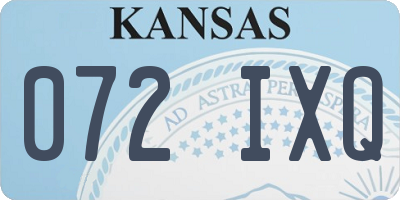 KS license plate 072IXQ