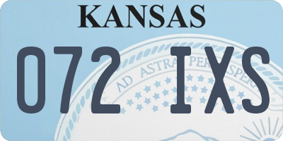 KS license plate 072IXS