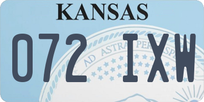 KS license plate 072IXW
