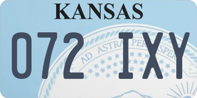 KS license plate 072IXY