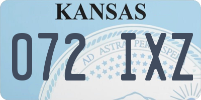 KS license plate 072IXZ