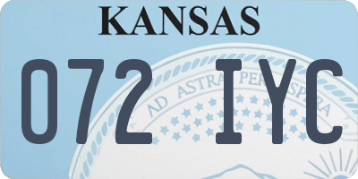 KS license plate 072IYC