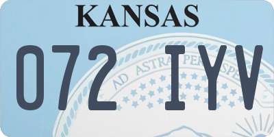 KS license plate 072IYV