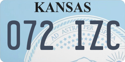 KS license plate 072IZC