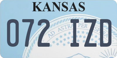 KS license plate 072IZD