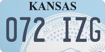 KS license plate 072IZG